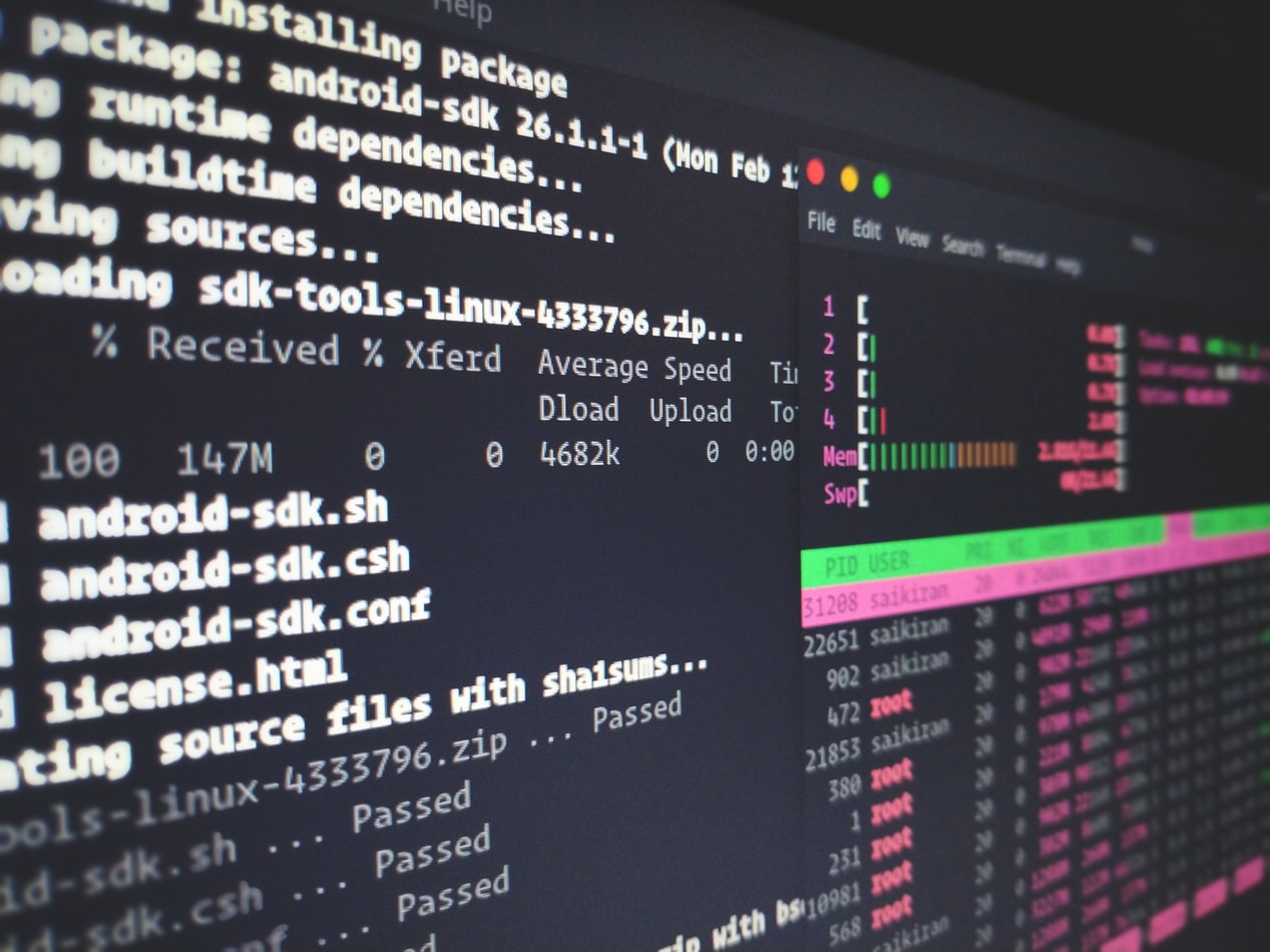 A linux terminal displaying the top command